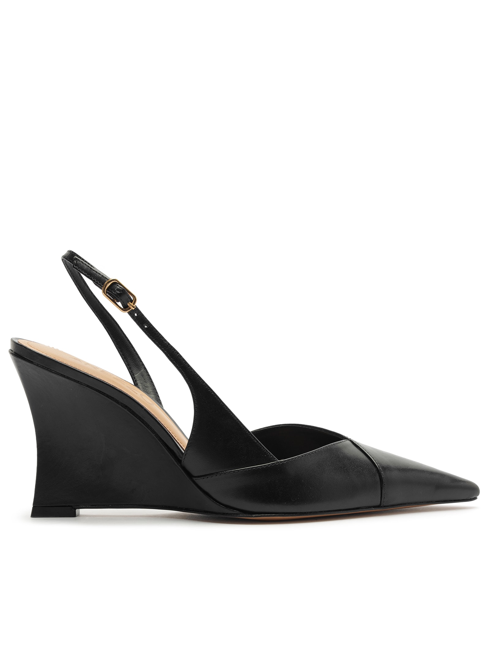Scarpin Feminino Bico Fino  Nappa Valencia Preto Arezzo