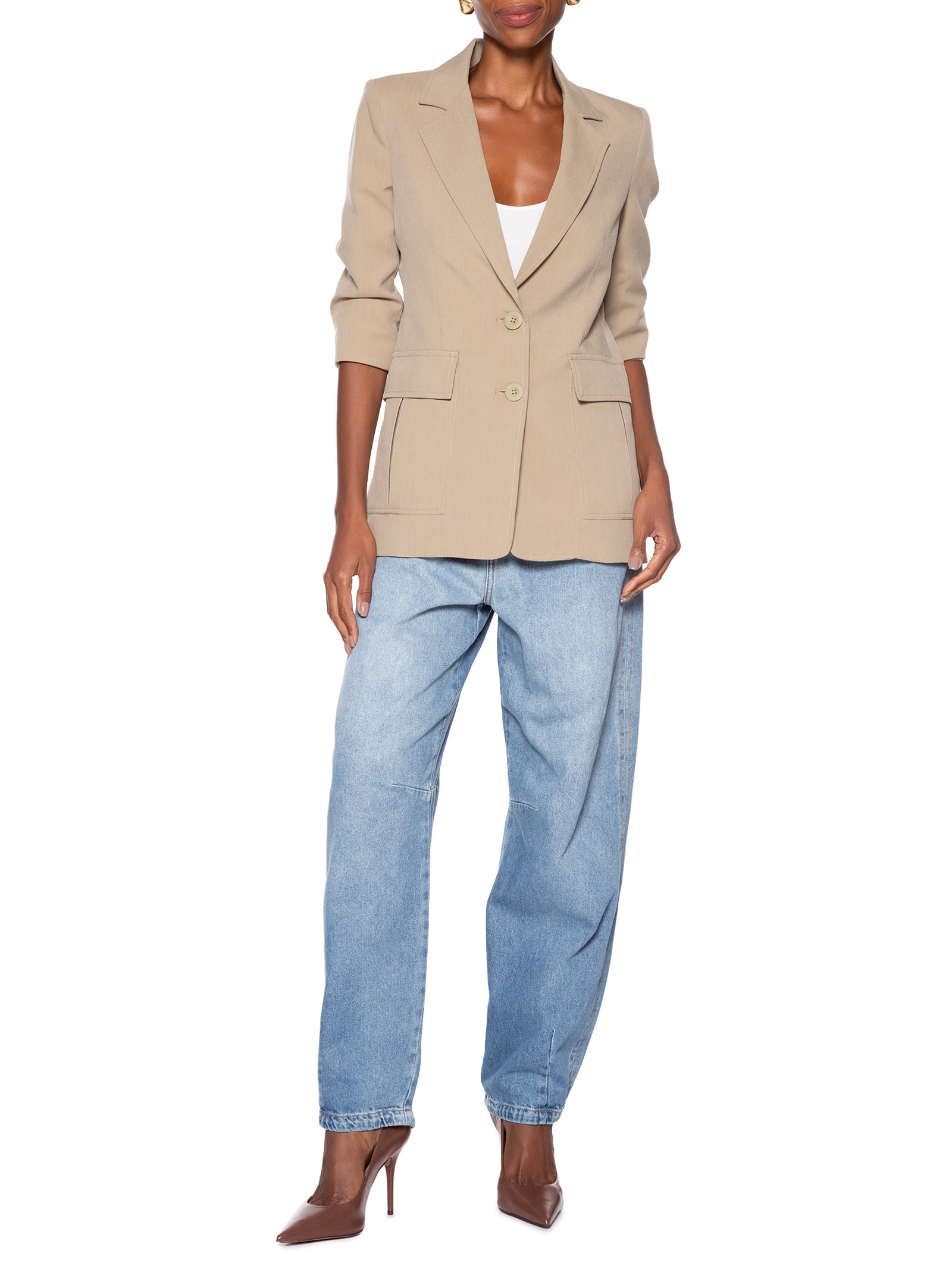 Scarpin Feminino Nappa Valencia Marrom Arezzo