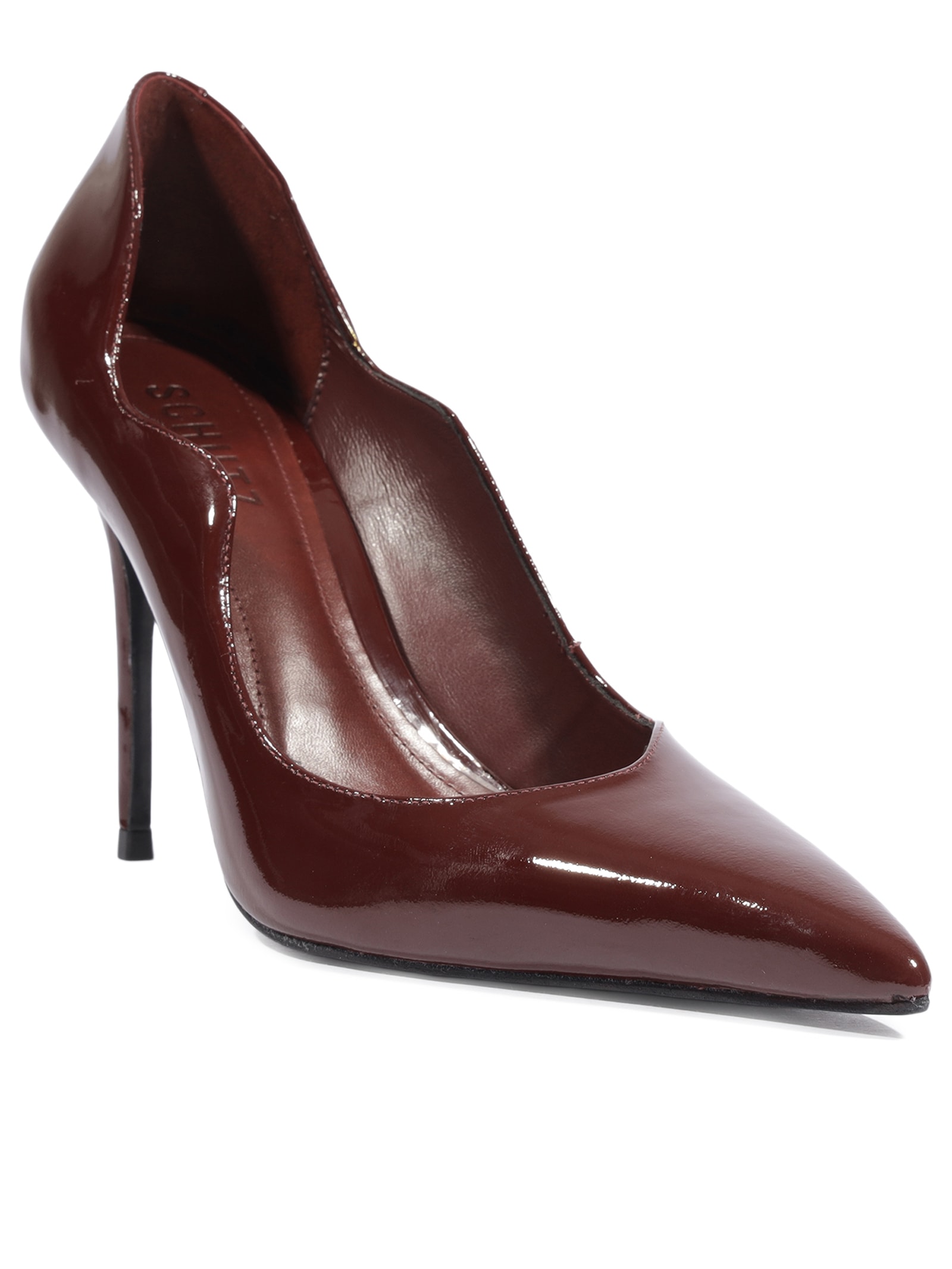 Scarpin Feminino Salto Alto Fino Vermelho Schutz