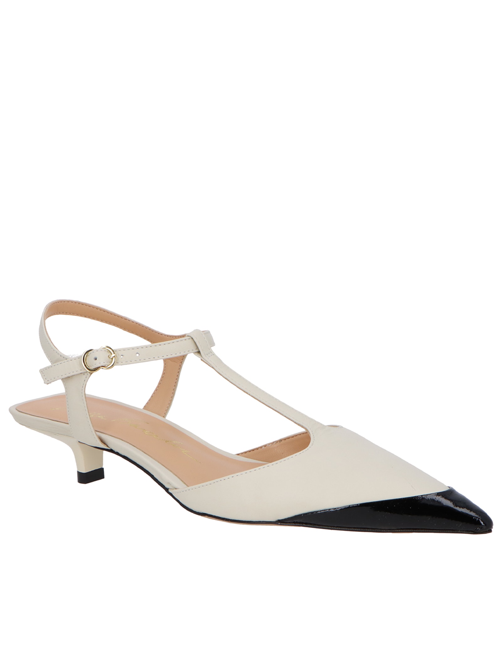 Scarpin Feminino Salto Fino Baixo Verniz Show Off White Luiza Barcelos