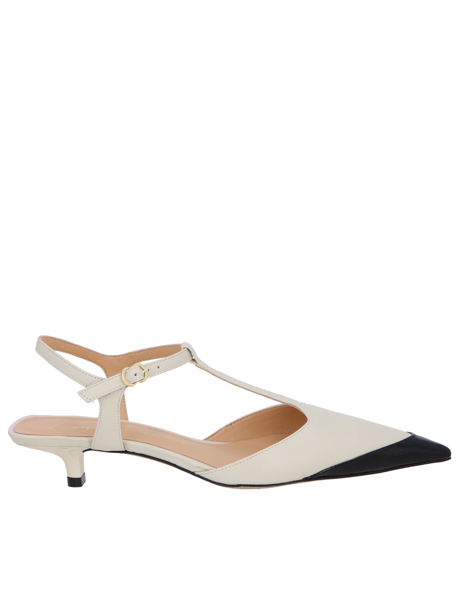 Scarpin Feminino Salto Fino Baixo Verniz Show – Off White Luiza Barcelos