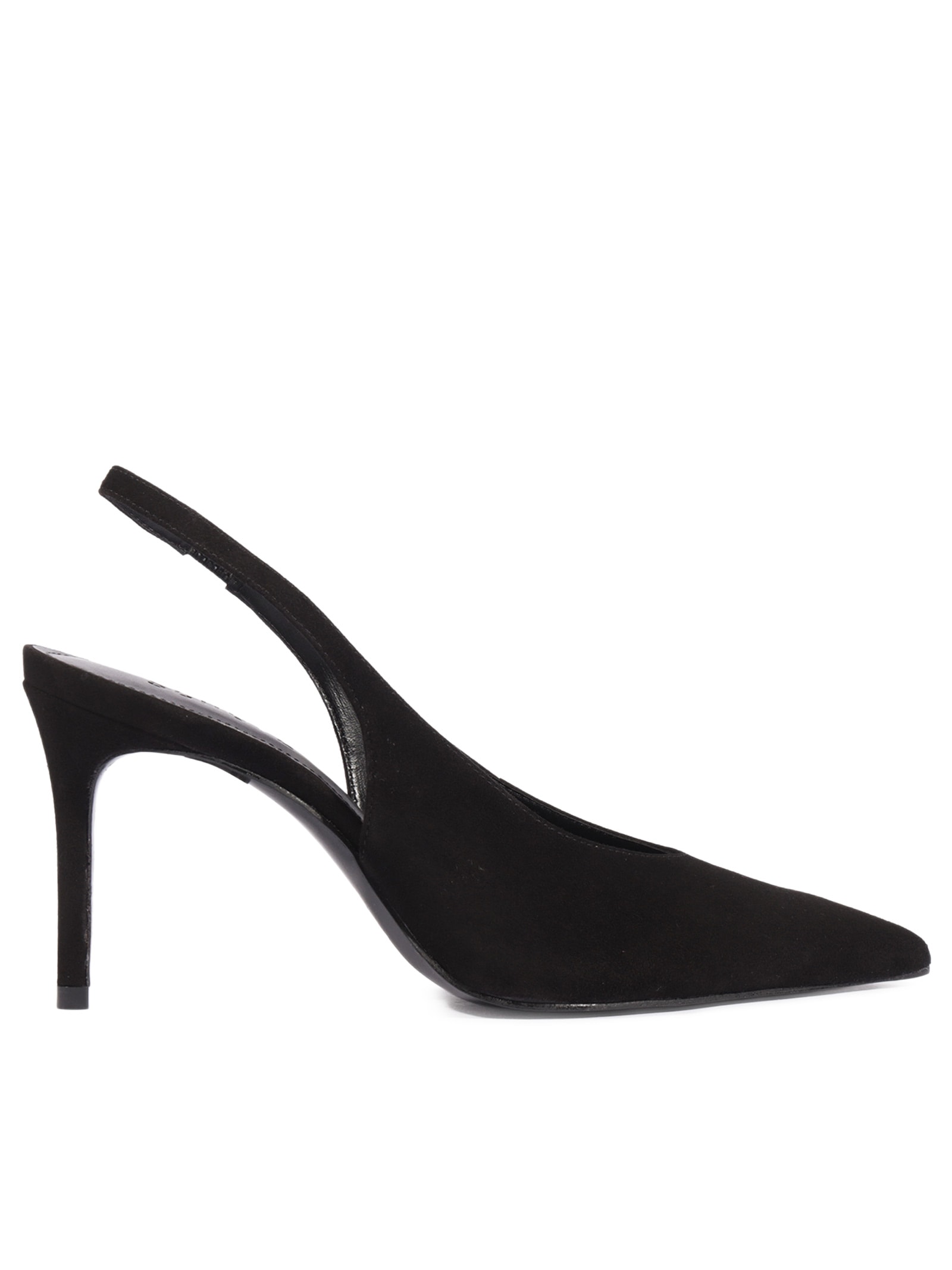 Scarpin Feminino Salto Fino Camurça Preto Schutz