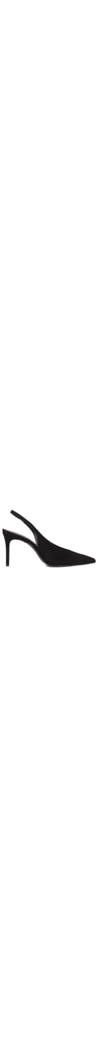 Scarpin Feminino Salto Fino Camurça - Preto