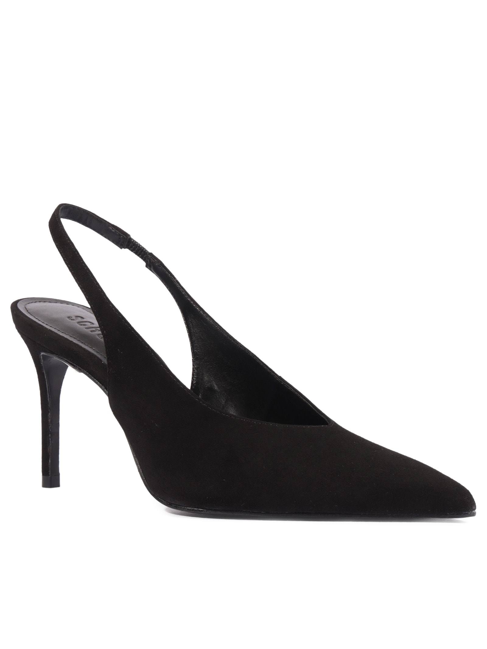 Scarpin Feminino Salto Fino Camurça Preto Schutz