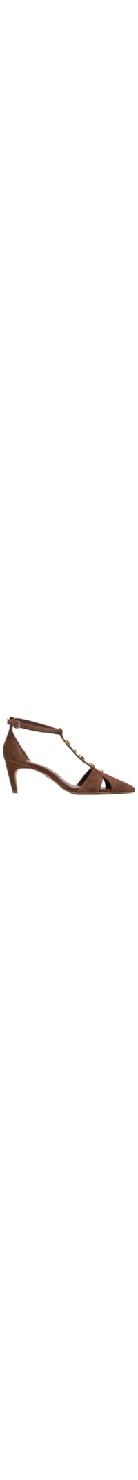 Scarpin Feminino Salto Fino Médio Suede Walnut – Marrom