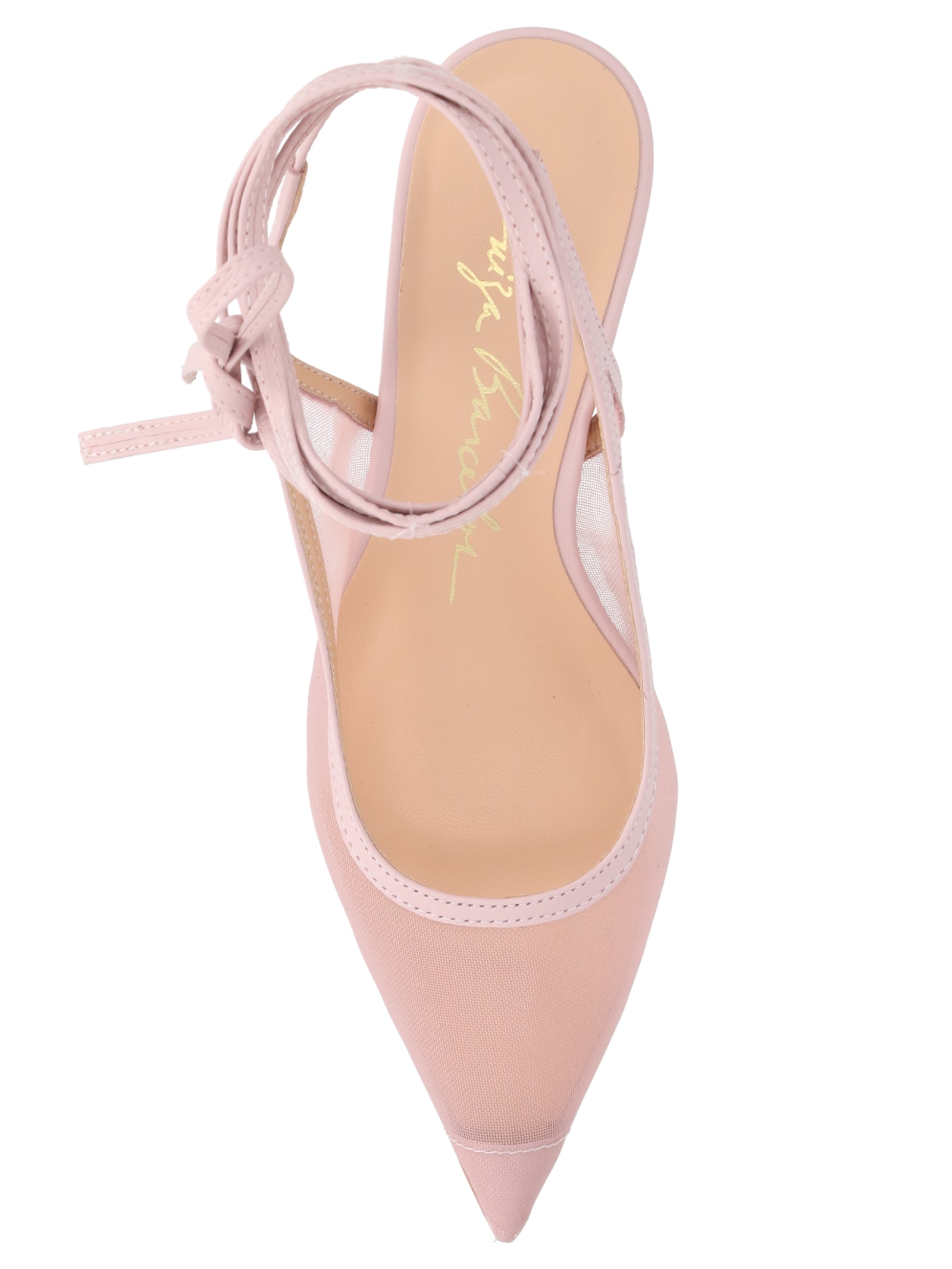 Scarpin Feminino Salto Fino Tela Gabi Rosa Luiza Barcelos
