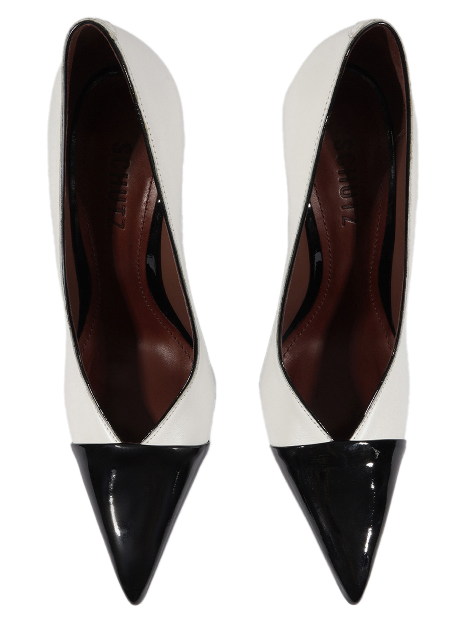 Scarpin Lexi Bico Fino Couro Branco Schutz