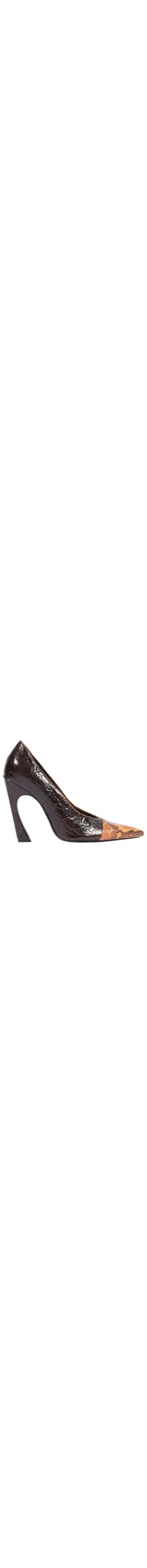 Scarpin Lexi Bico Fino Couro - Marrom