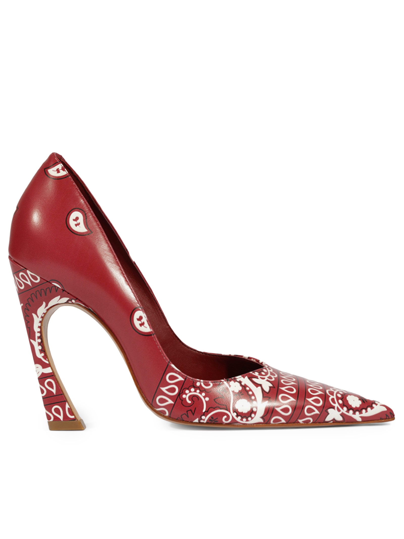 Scarpin Lexi Scarf Couro Vermelho Schutz + Nati Vozza