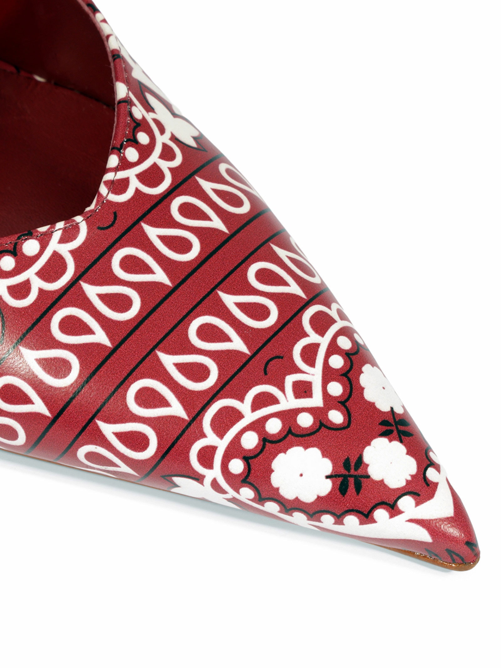 Scarpin Lexi Scarf Couro Vermelho Schutz + Nati Vozza