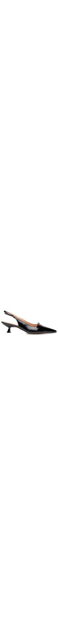 Scarpin Salto Baixo Kitten Heels Com Laço - Preto