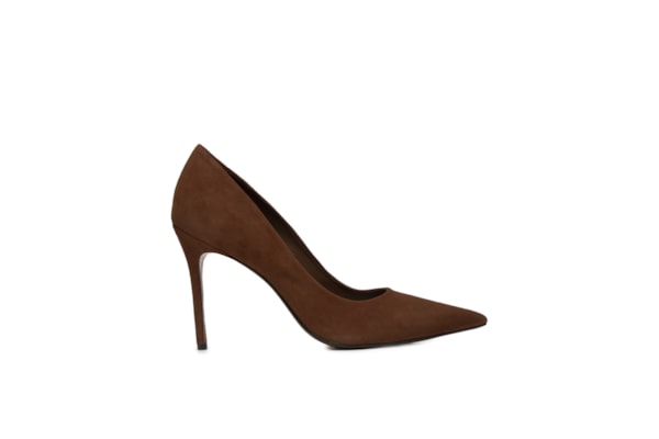 Scarpin Salto Fino Alto - Marrom