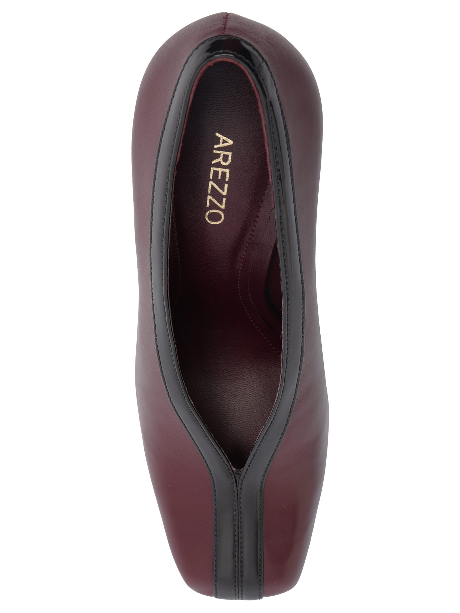 Scarpin Salto Fino Cap Toe Marrom Arezzo