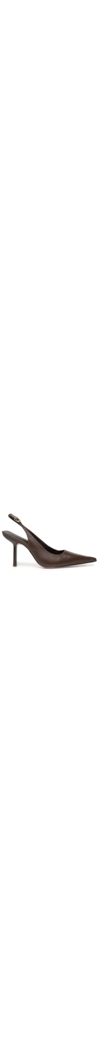 Scarpin Salto Fino Grease - Marrom