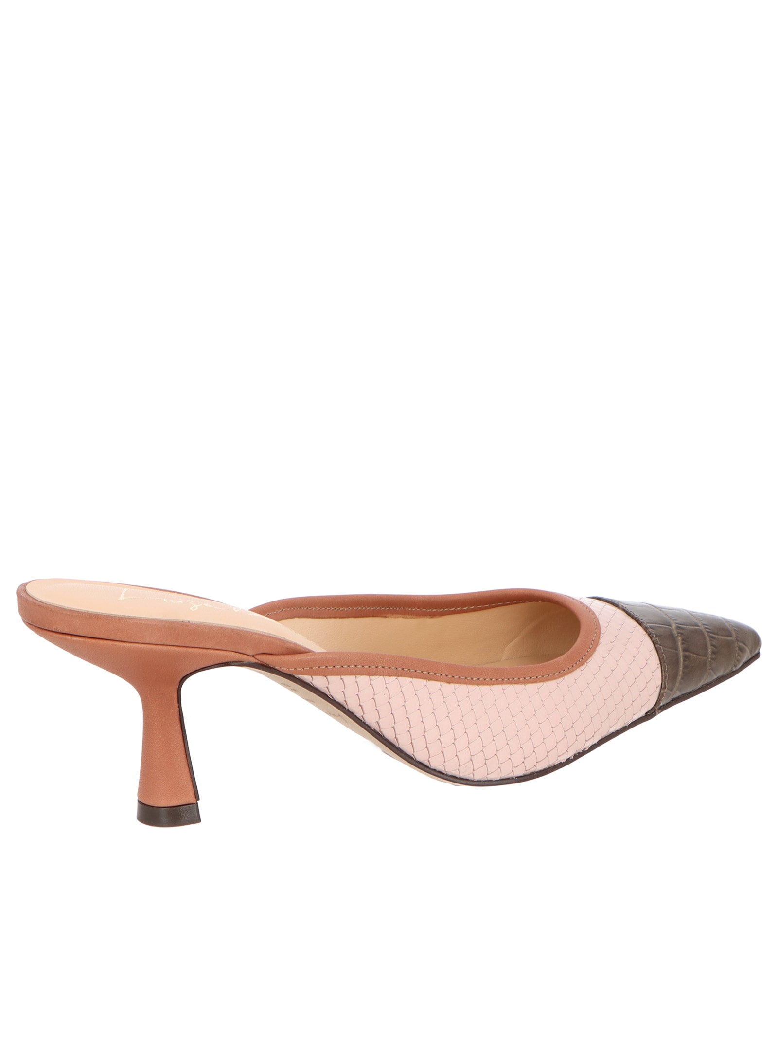 Scarpin Salto Fino Médio Grease Rosa Luiza Barcelos