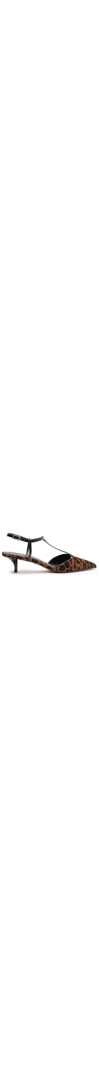 Scarpin Salto Kitten Aberto Tiras - Animal Print