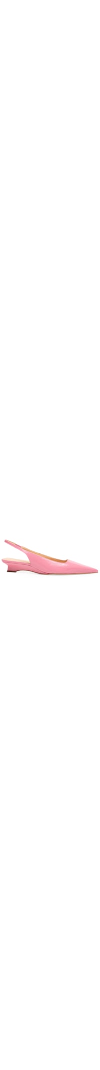 Scarpin Slingback Anabela Em Couro Verniz - Rosa