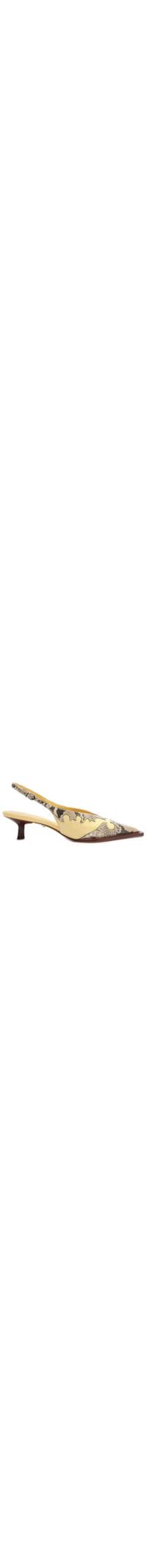 Scarpin Slingback Bold Western Camurça - Amarelo