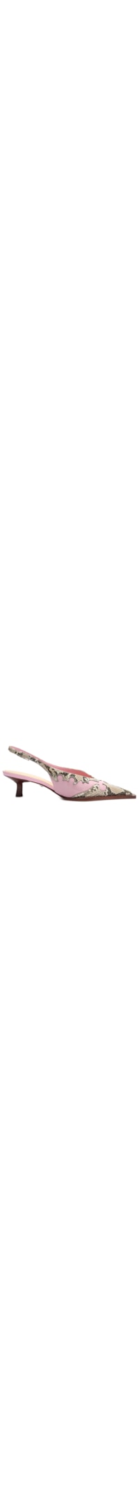 Scarpin Slingback Bold Western Camurça - Rosa