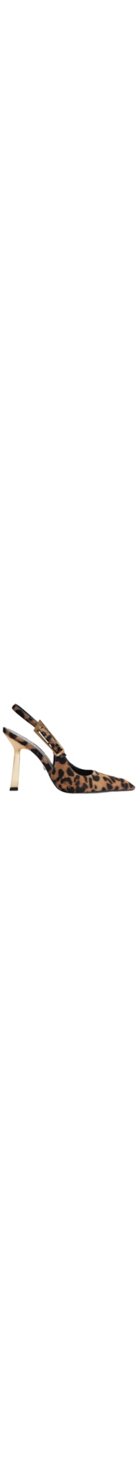 Scarpin Slingback Couro - Animal Print