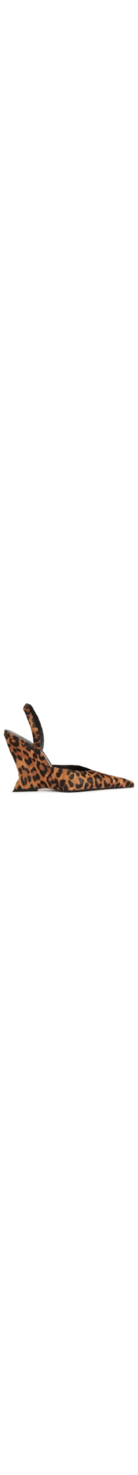 Scarpin Slingback Couro - Animal Print
