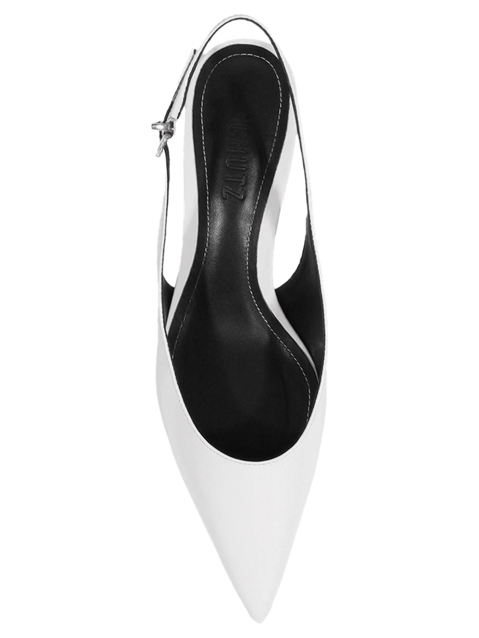 Scarpin Slingback Couro Branco Schutz