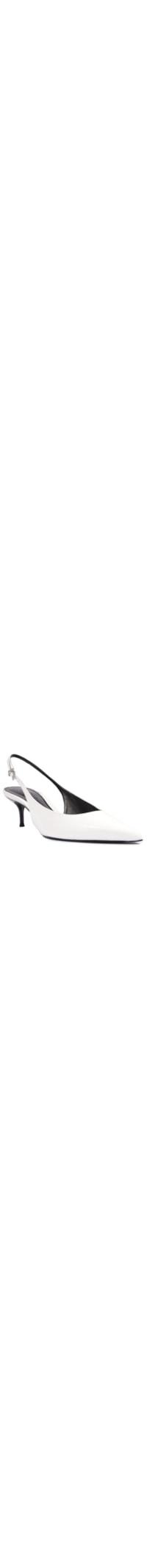 Scarpin Slingback Couro - Branco