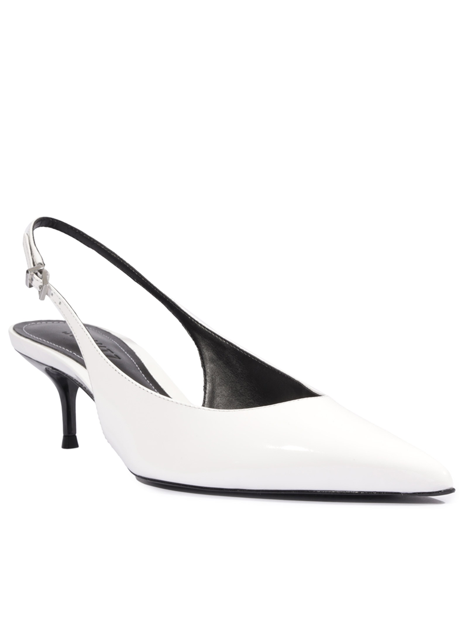 Scarpin Slingback Couro Branco Schutz