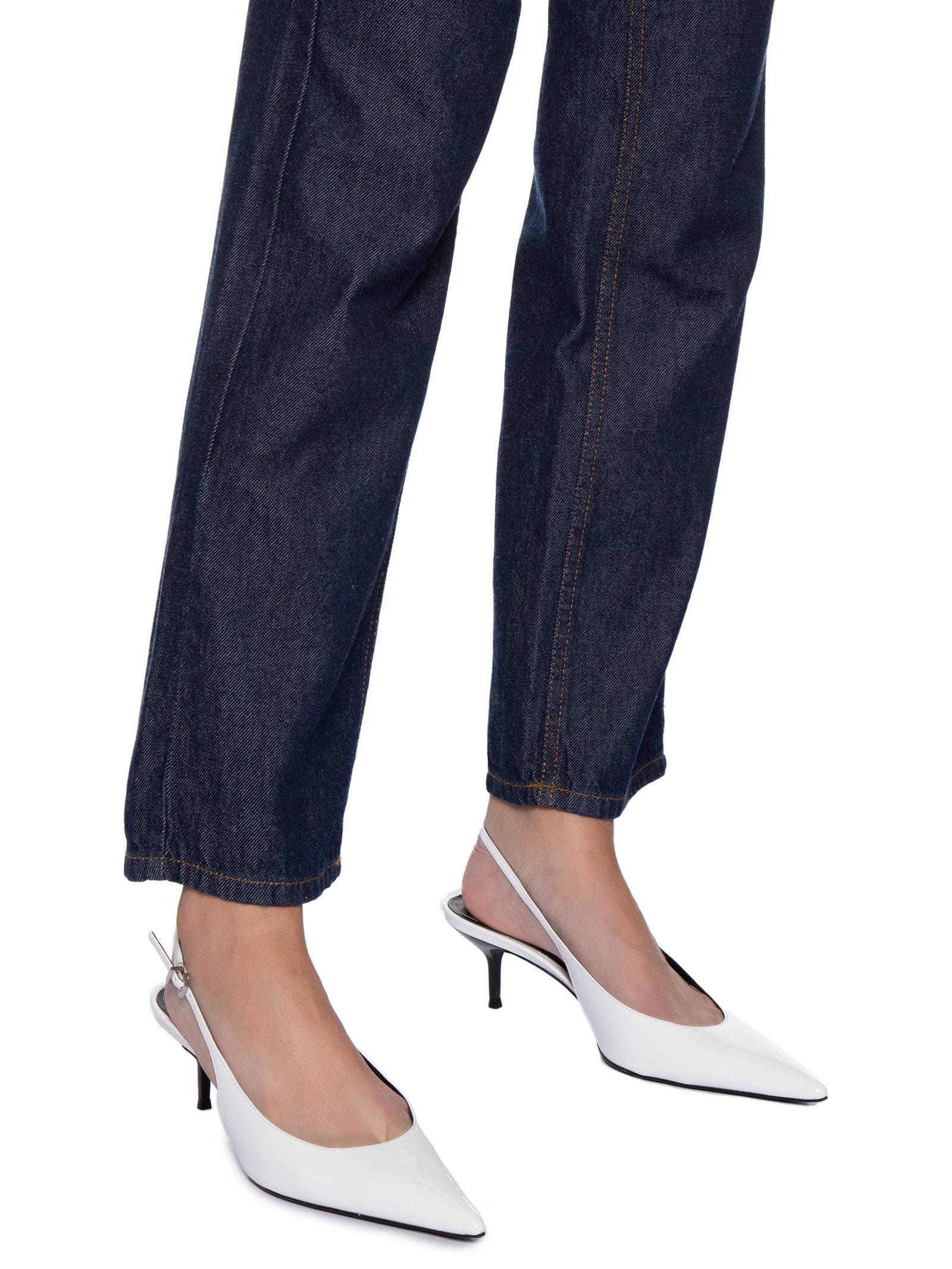 Scarpin Slingback Couro Branco Schutz