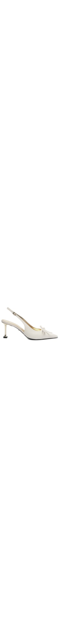 Scarpin Slingback Couro - Off White