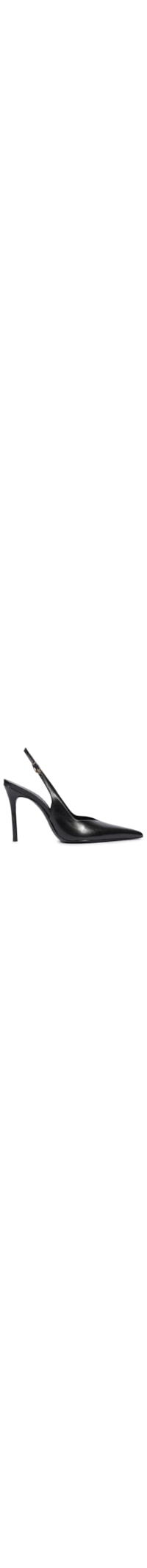 Scarpin Slingback Couro - Preto