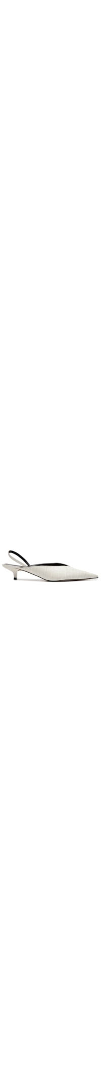 Scarpin Slingback Croco Cairo - Branco