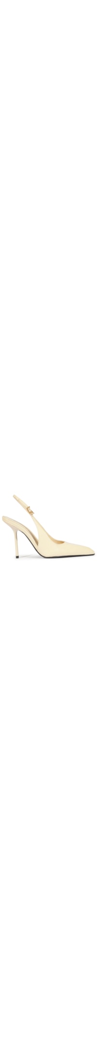 Scarpin Slingback Leona Couro - Branco
