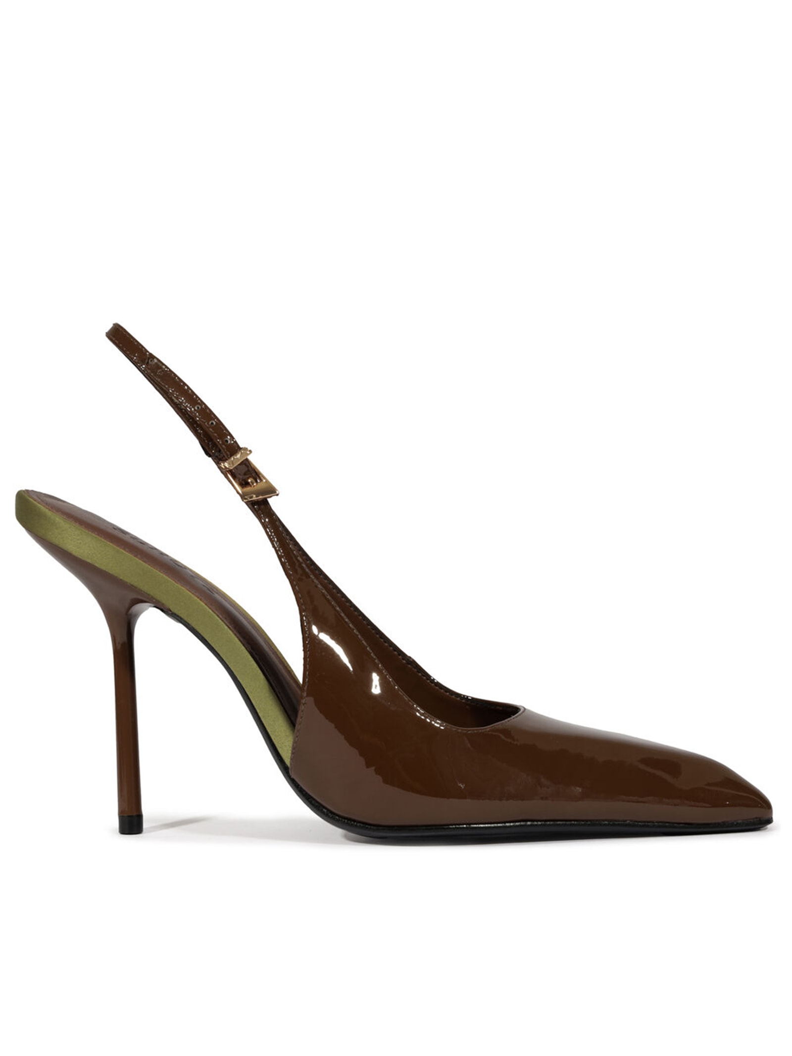 Scarpin Slingback Leona Couro Marrom Schutz