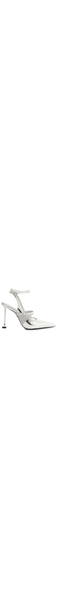 Scarpin Slingback Louise Pump Cristal By Swarovski - Prata