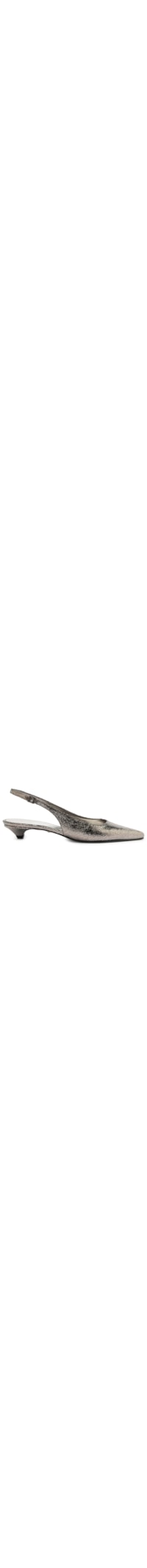 Scarpin Slingback New Craquele - Prata