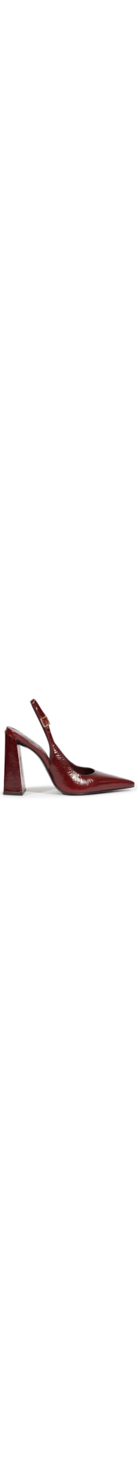 Scarpin Slingback Rhonda Couro - Vinho