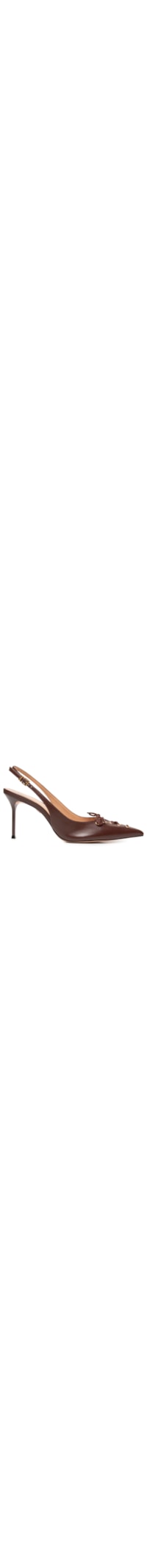 Scarpin Slingback Sabrine Couro - Marrom
