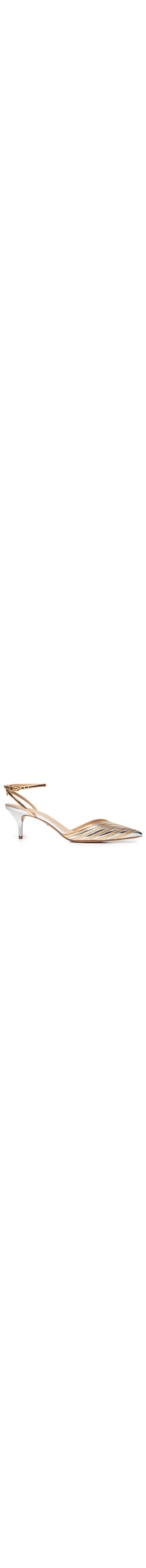 Scarpin Slingback Salto Fino - Prateado