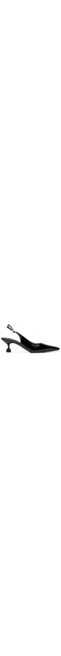 Scarpin Slingback Salto médio Verniz - Preto