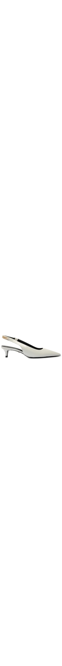 Scarpin Slingback Salto Mid Veniz - Branco