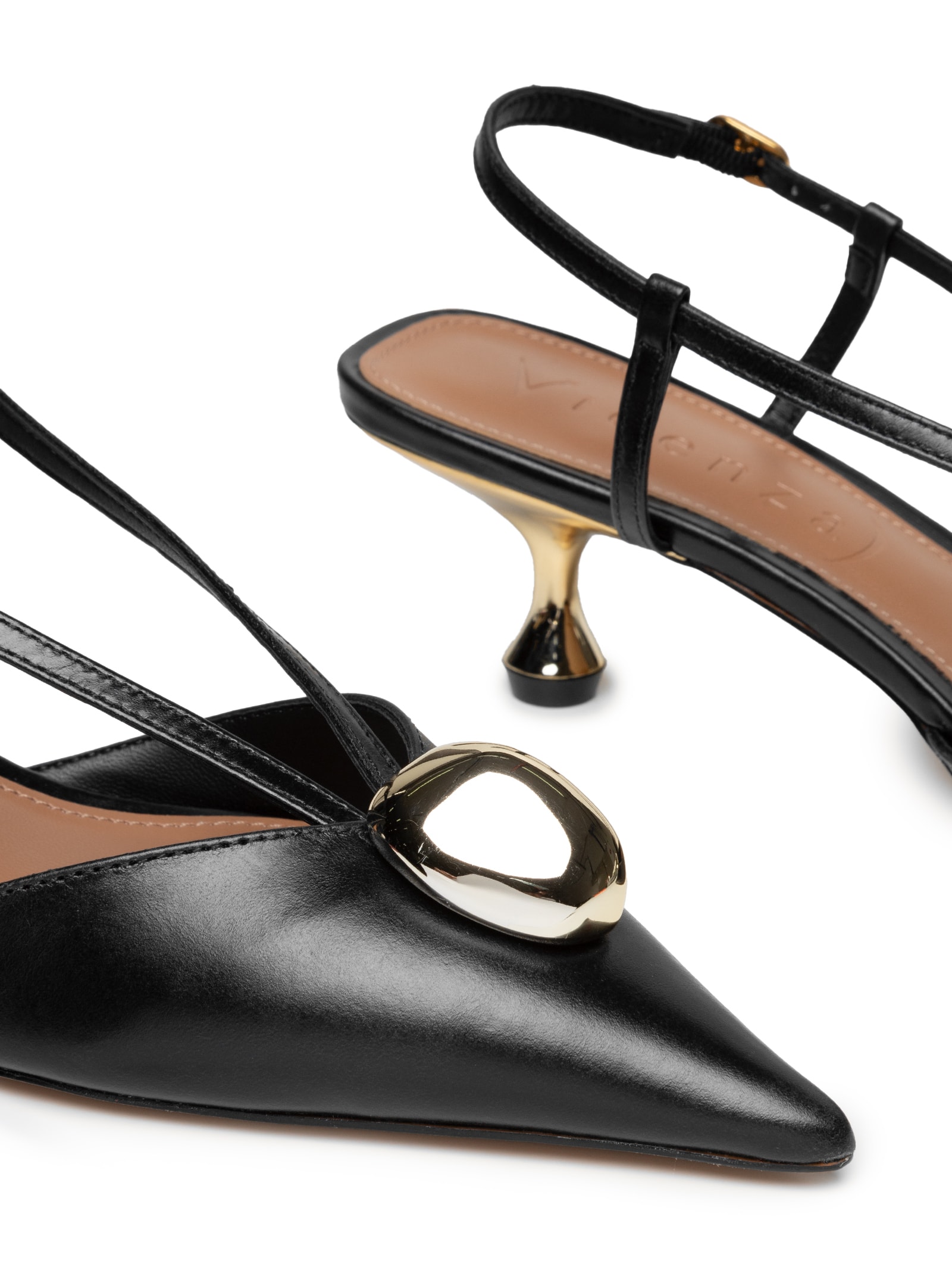 Vicenza - Scarpin Slingback Torino - Preto