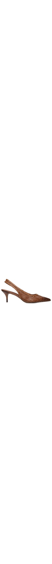 Scarpin Tressê Salto Fino Slingback - Marrom