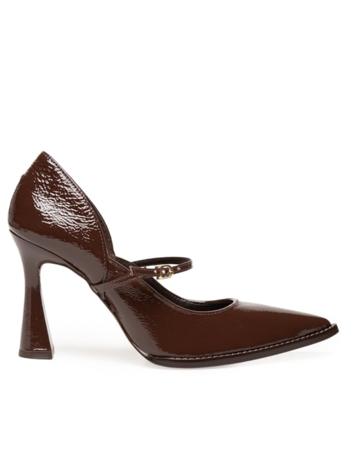 Scarpin Verniz Show – Marrom
