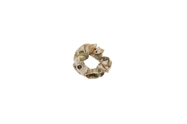 Scrunchie Com Babado Duplo - Bege