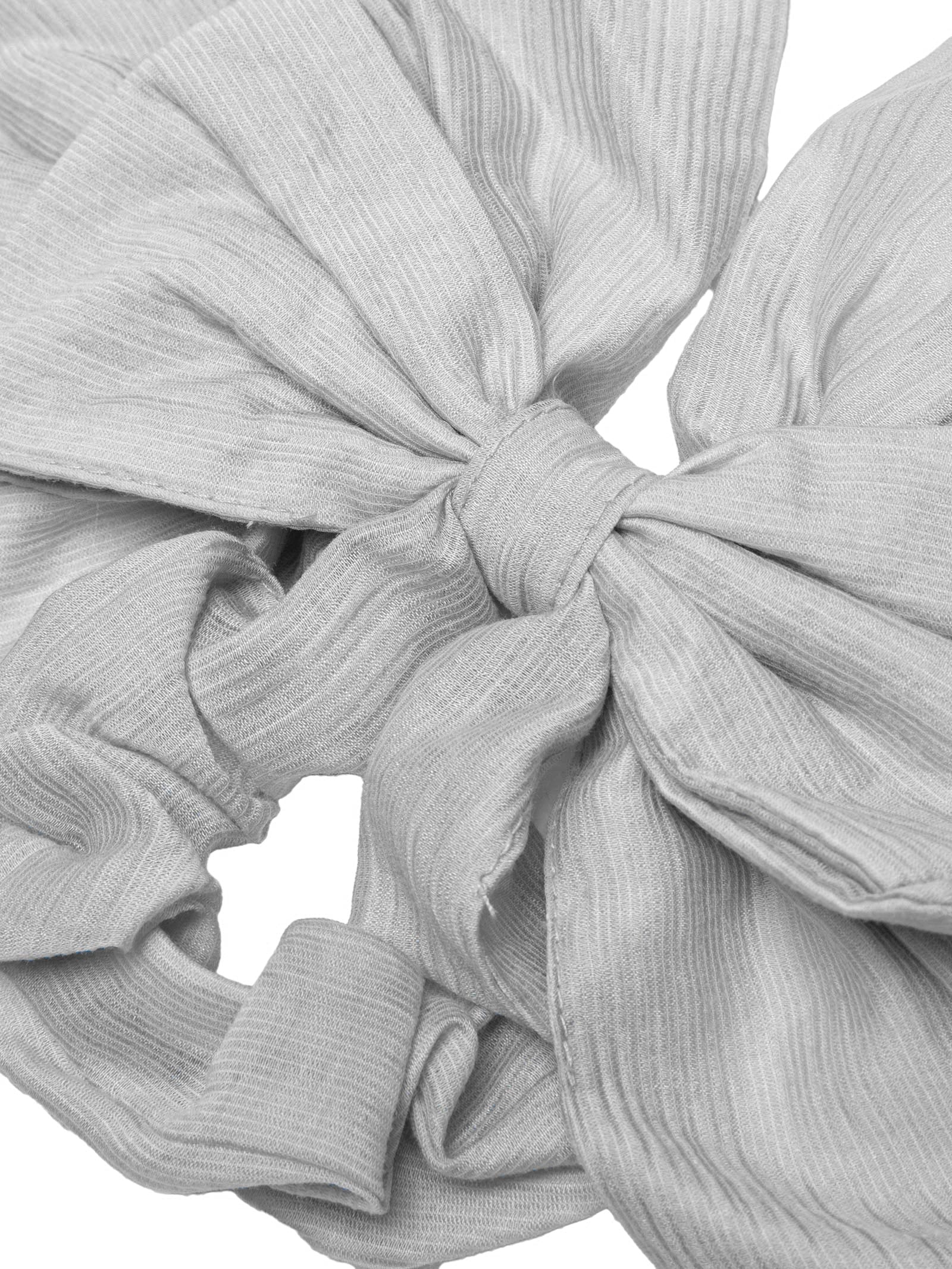 Scrunchie Com Laço Cinza Market 33