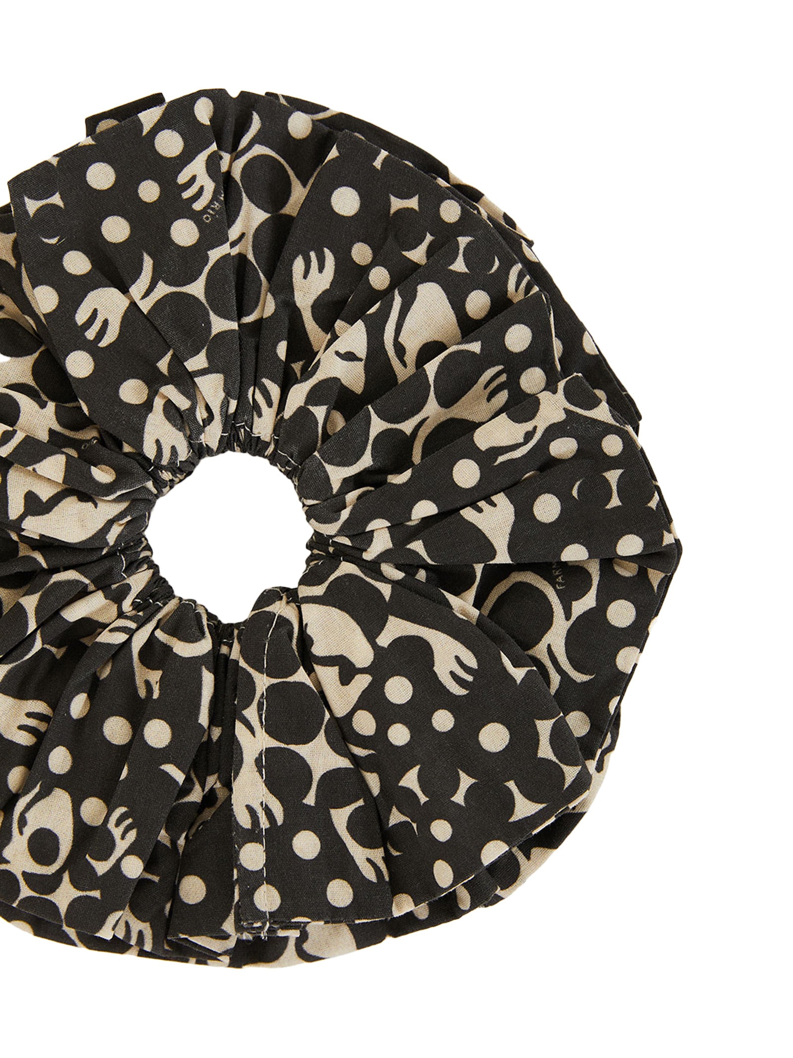 Scrunchie Onça Poá Preto Farm Etc