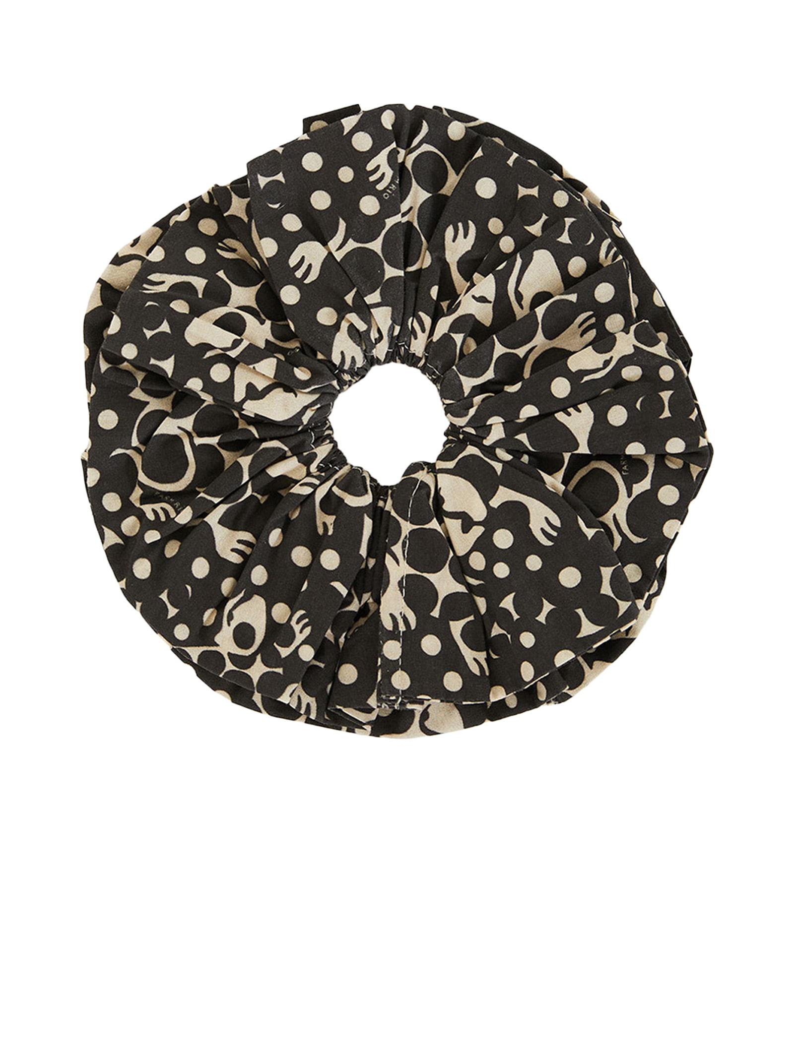 Scrunchie Onça Poá Preto Farm Etc