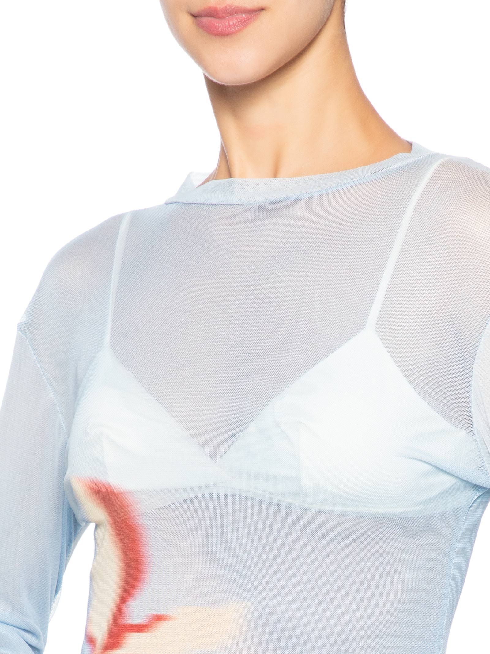 Segunda Pele Feminina Tule Estampa Íris  – Azul Dress To