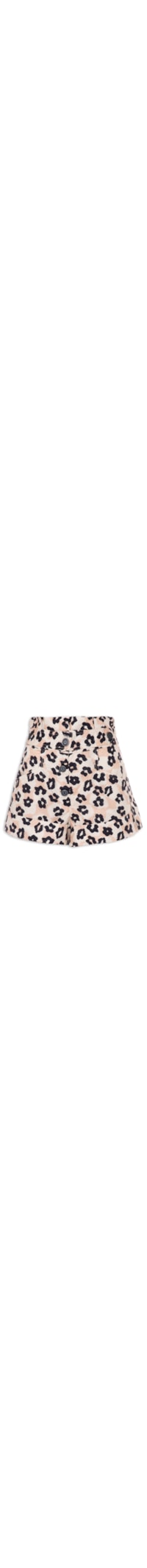 Short Aletas Floral Risca - Animal Print